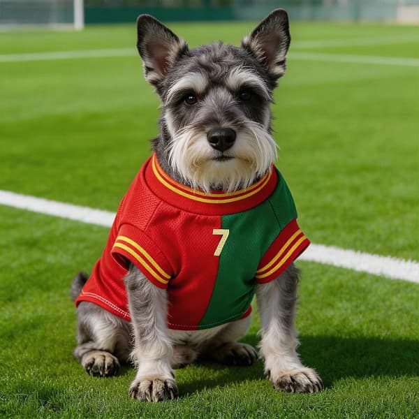 Ärmlös hundfotbollströja, andningsbar polyester mesh valpfotbollssportkläder (D) L