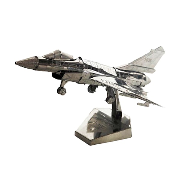 Fighter Model Byggesæt Gave Model Flyvemaskine Kit til Fans sølv[D]
