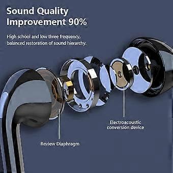 Trådløse ørepropper Bluetooth-kompatible 5.2m rekkevidde LED-skjerm Hi-Fi headset[D]