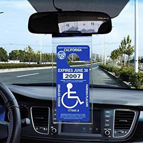 2 stk. Handicapskiltholder til bil, transparent handicapskiltholder [D]