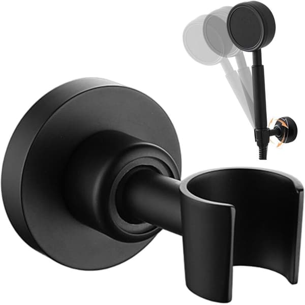 Veggmontert dusjhodeholder, 360° dusjhodeholder, håndholdt dusjhodeholder for baderom (D)