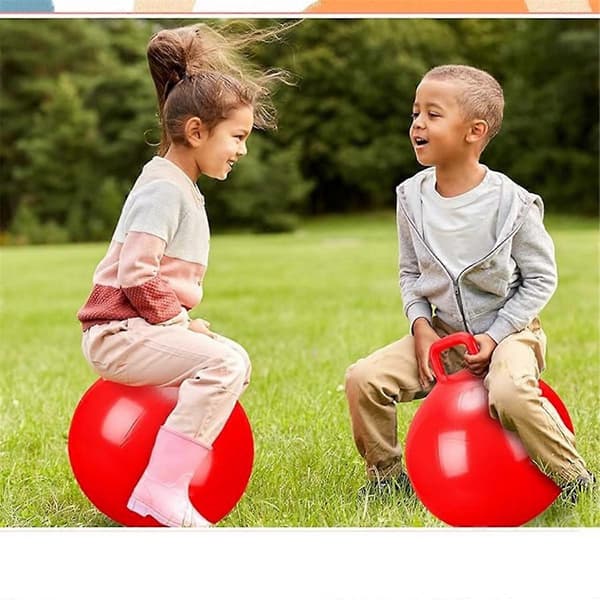 Barne PVC Leke Håndtak Hoppeball Elastisk Ball[D] 8X6.5X0.25cm