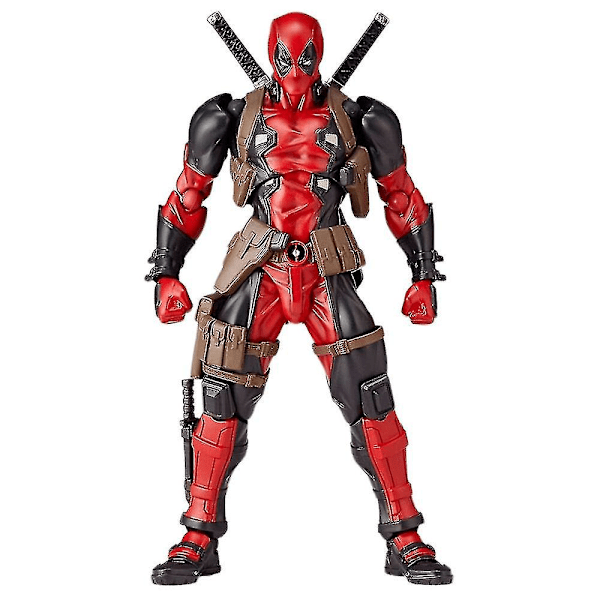 Deadpool Actionfigur, Avtakbart og Utbyttbart Ansikt, Samleobjekt Dukkefigur Leke Skrivebordsdekorasjon Gave