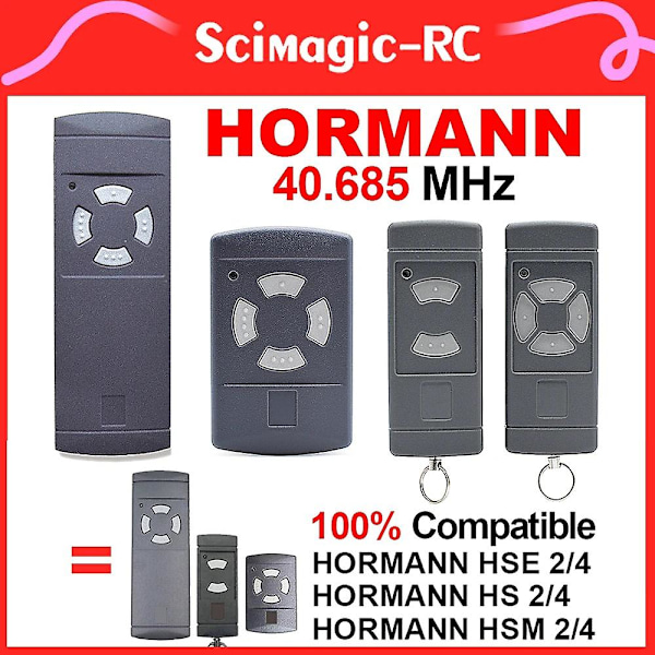 40 685 MHz Hormann HSM2 HSM4 HSE2 Garagedörrs fjärrkontroll 40MHz Grinds Command Öppnare