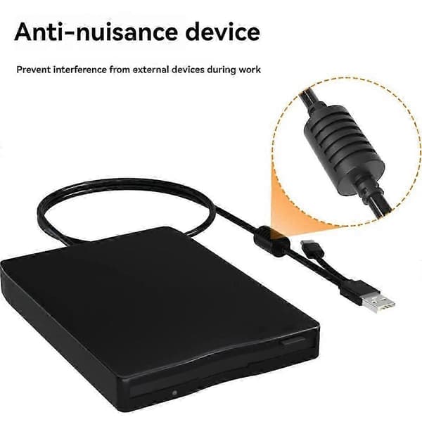 USB Floppy Disk Læser Floppy Disk Drev Dobbelt Interface Ekstern USB C Floppy Disk Drev til PC Lapt[D]