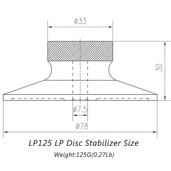 Audio LP Vinyl Skivspelare Viktklämma Stabilisator Vibration med Nivå Black