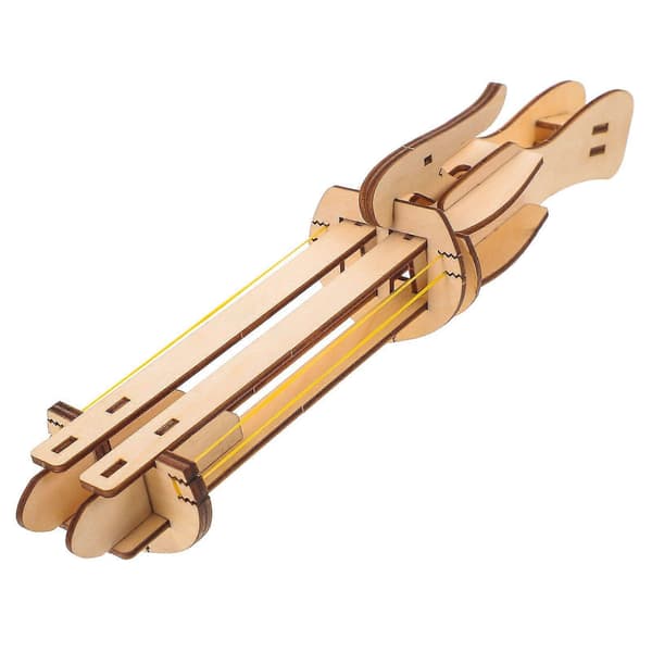 1 Sæt Samle Papirfly Launcher Børn DIY Legetøj Simuleret Launcher Model Legetøj DIY Træ Legetøj[D]