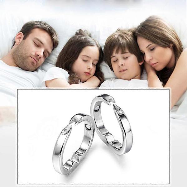 1 st Silver Anti Snark Ring för Snarkanordning Fingerring[D]