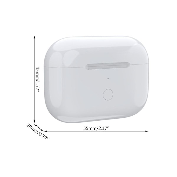 Ersättning för trådlöst laddningsfodral för Pro-hörlurar 660 mAh laddningsfodral Stöd trådlöst laddningsfodral för öronsnäckor White