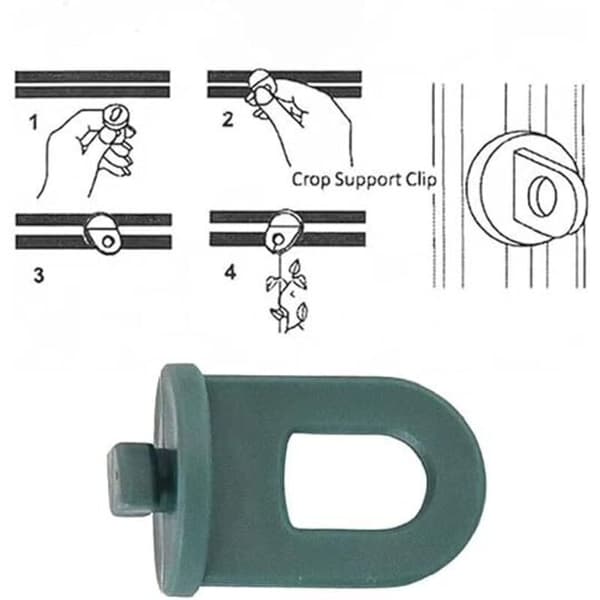 Pakke med 50 plastdrivhusklemmer Noir 0.05