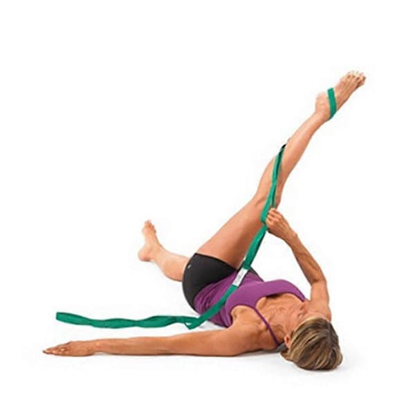Strækrem med løkker til fysioterapi, fleksibilitet. Ikke-elastisk bånd til yoga, pilates.[D]
