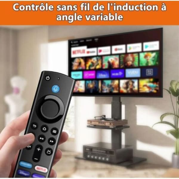 3. generasjons erstatningsstemmefjernkontroll, smart-TV-erstatningsfjernkontroll med stemmefunksjon, egnet for 2. og 3. generasjon og 4K og Lite Sma (D)