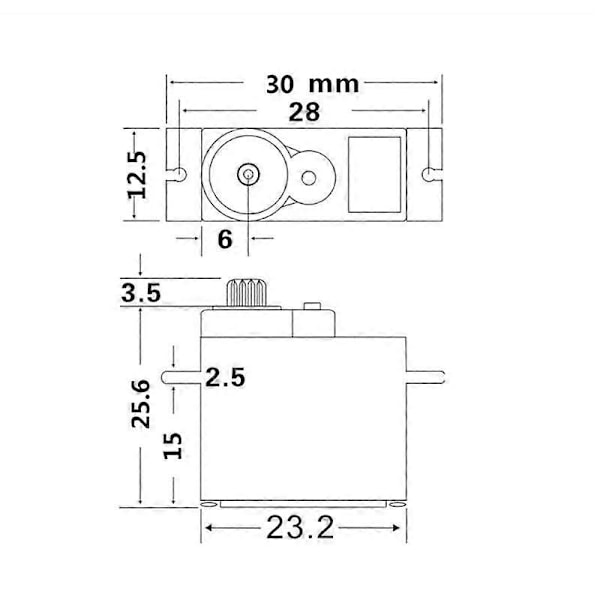TRX4M Vattentät Metallväxel Servo 2065 2065T 2065R 2065A för TRX4M LaTrax 1/18 RC Bil Uppgraderingsdelar Tillbehör
