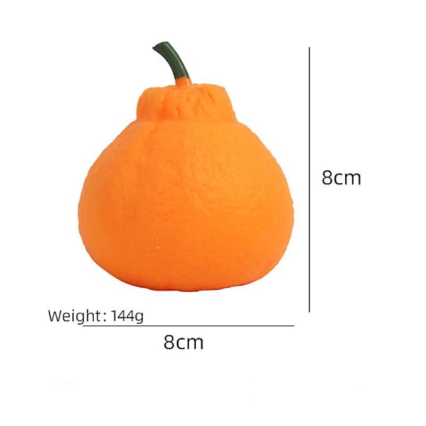 2 st Orange Stressbollar Fidget Sensory Leksak för Barn och Vuxna, Klämdegboll Stressavlastande Handleksak