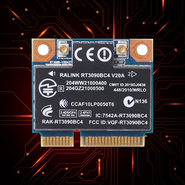 HP Ralink RT3090BC4 300M WiFi N+ BT Bluetooth PCI-e Kort 602992-001