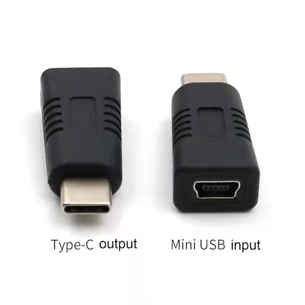 Universaali sovitin Mini USB naaras - Type C uros, tablettien ja älypuhelimien lataus- ja tiedonsiirtoadapteri