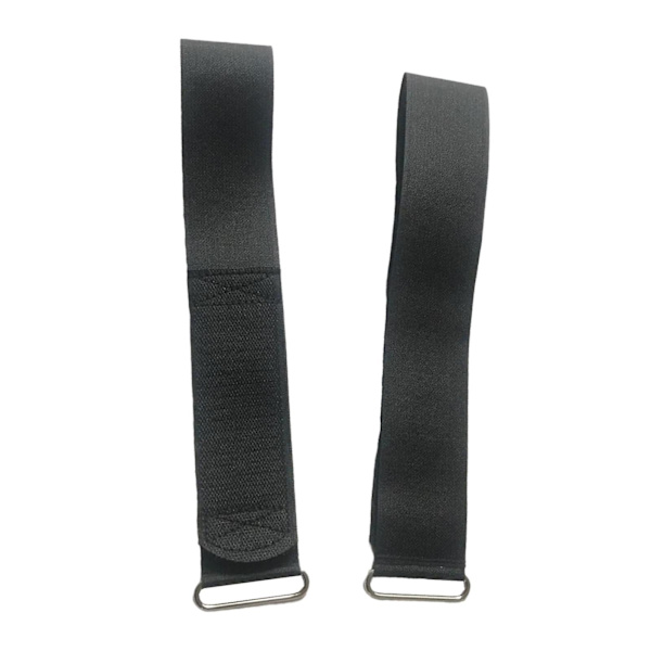 2x Kuntopyörän poljinhihnat Soutulaitteen poljinhihnat Universaalit säädettävät jalkaharjoitteluun kuntoilulaitteiden lisävarusteille[D] Black 48cm