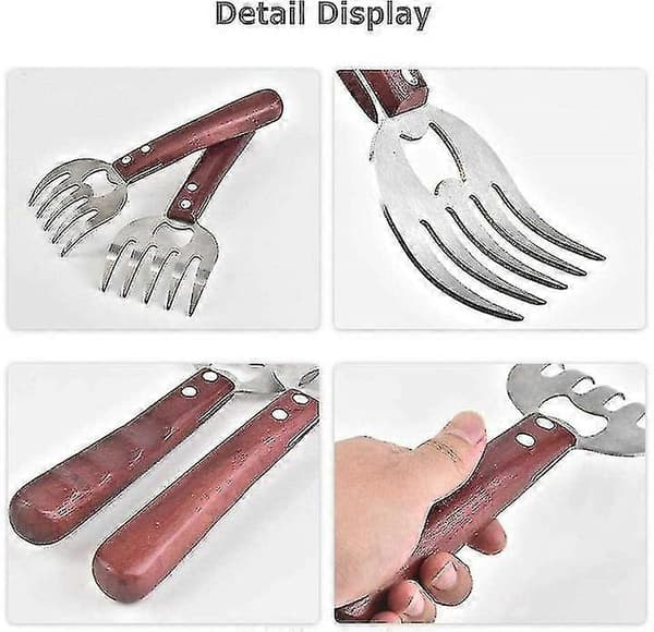 Kjøttseparator Kjøttseparator Kjøkkenutstyr Gaffel 2 Deler Kjøttseparator Rød[D]