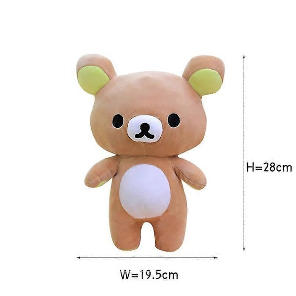 Ny Strawberry Rilakkuma Plyschleksak Söt Mjuk Teddybjörn Fylld Dock Cartoon Vit Brun Par Vänner Födelsedagspresent till Barn