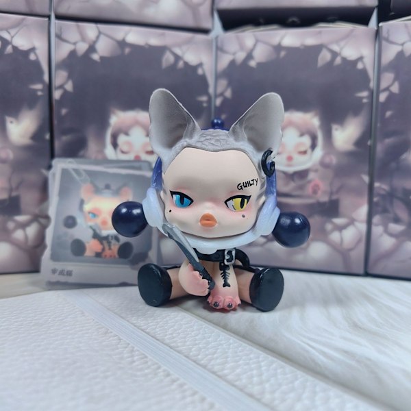 Pop Mart blind box fantasy djurserie sp7 generation handgjorda trendiga dockprydnader barnleksaker (1 slumpmässig fantasy mat [dold probab[YJD]