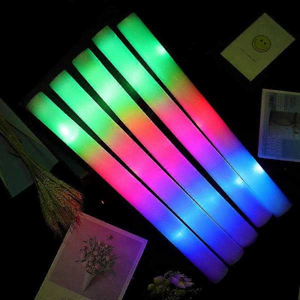 Skum Glow Sticks Bulk 10-pack Festtillbehör Konsert för Barn Vuxenfest Bröllop Konsert[D]