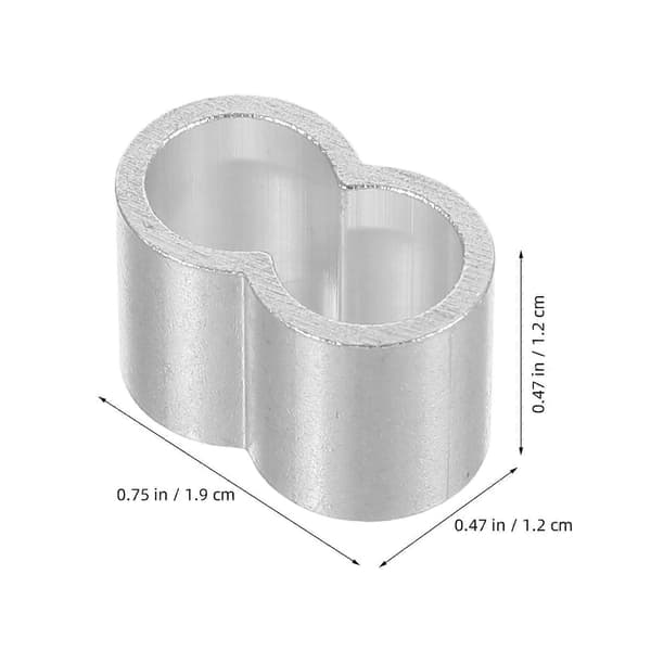 Aluminium Wire Rope End Sleeves til Kabelkrymning 25 stk. Loop Connectors[D]