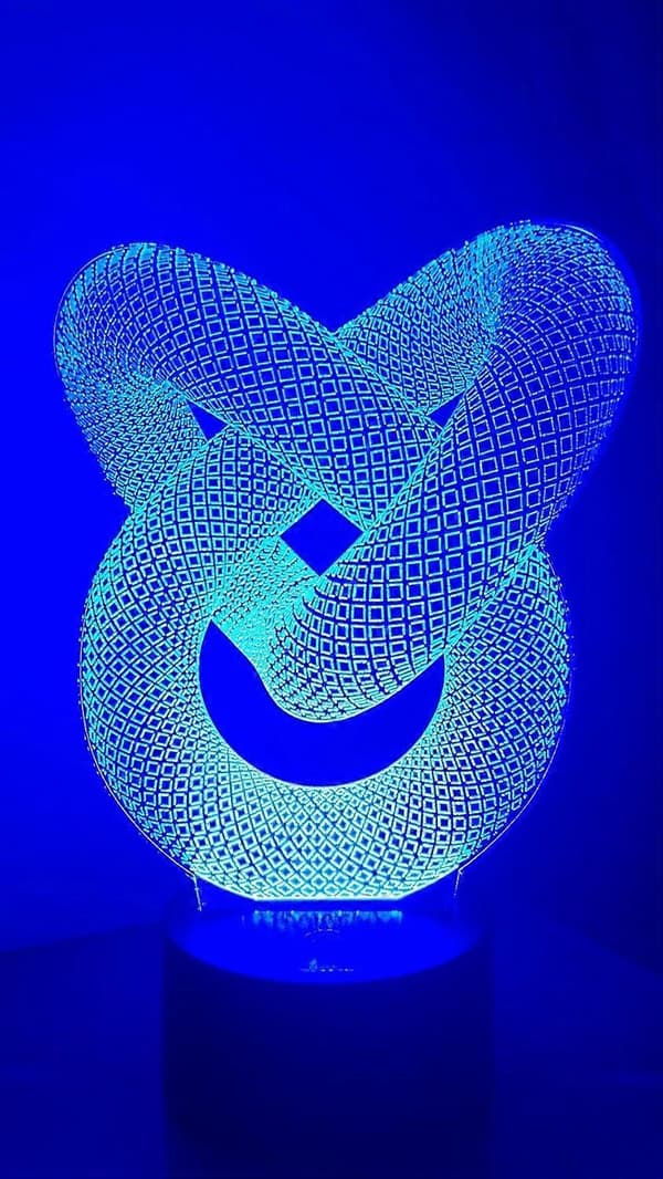 Kjedeledd 3D Nattlys LED Illusjonslampe Nattbordslampe [D]