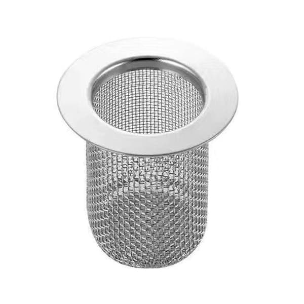 Multifunktionel gulvafløbsfilter i rustfrit stål, maskefilter, hårfælde, anti-blokeringssi til badeværelse og køkkenvask [D] Short L