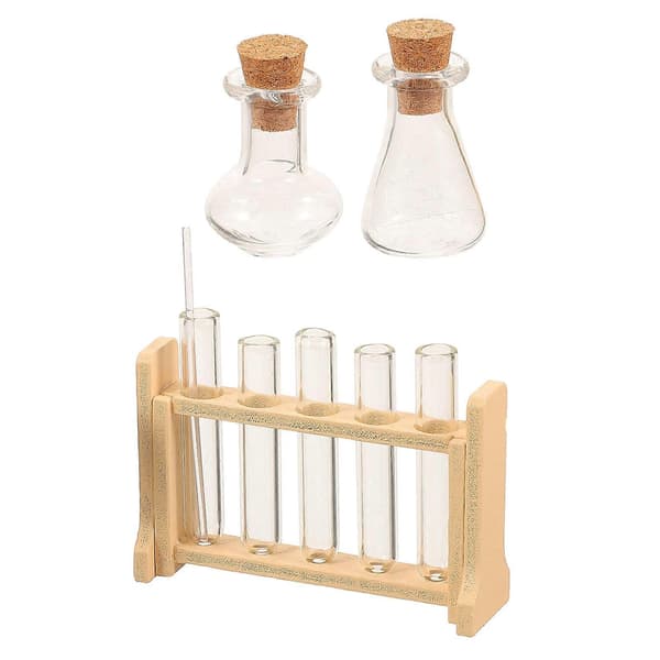 Laboratoriossa lelu mini-koeputkiteline opetukseen 1 setti puutelineellä[D]