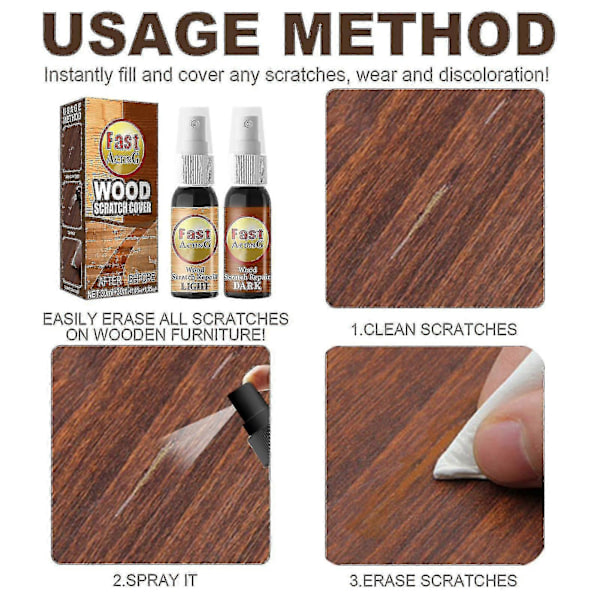 Trägolv Repor Reparation Rep- & Färg Reparationsspray Möbel- & Golvrenovering Reparation, Q3