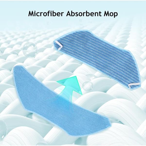Rengøringsklud Tilbehør til Lefant M1 / M2 / M2 Pro / M2S / M2S Pro Erstatningsrobotstøvsuger, Bløde Mikrofiber Mopper Bleu 0.05