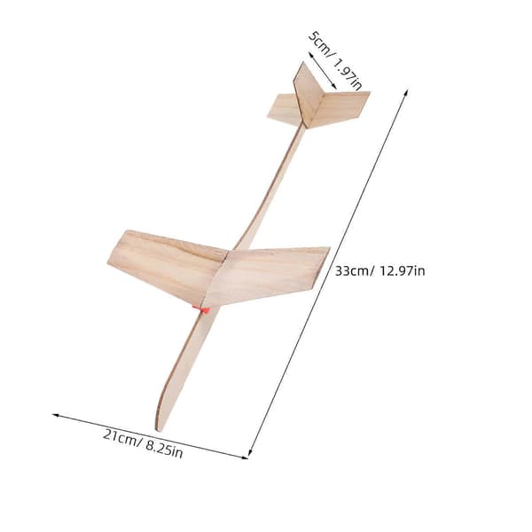 Glidefly Wooden Leke for Utdanning Montering 1Sett Massivt Tre Modell[D]