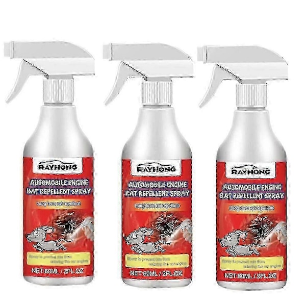 3x Pepparmint Avvisande Medel Mot Möss Råttavvisande Spray Natural Armor Rodent Shield Trigger Spruta Hushållstillbehör[D]