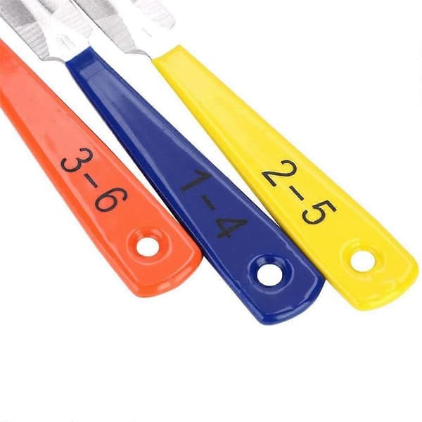 3st Gitarr Sadel Filset Nageldragare Reparationsverktyg Rostfritt Stål Gitarrband Fil[D] Multicolor