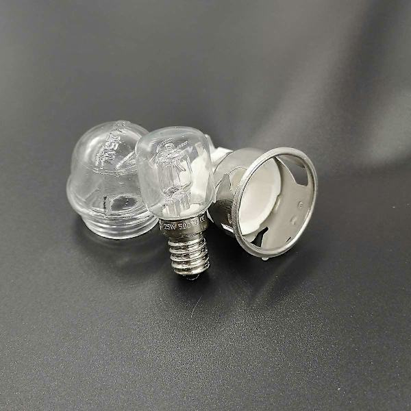 2-pack E14 Högtemperaturbeständig 300 Celsius 250V 25W Ugnslampa, Ugnslamphållare, Ugnsbelysning