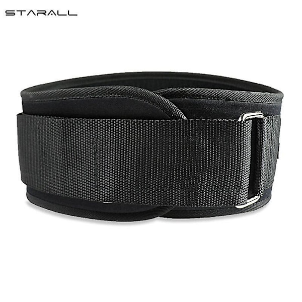Unisex Tyngdlyftningsbälte Andningsbart Fitness Midjeskyddsbälte för Löpning[D] Black L