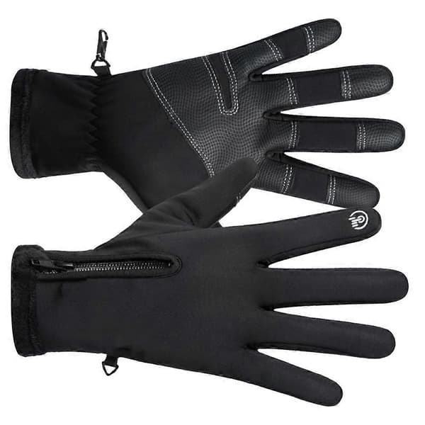 Vandtætte Touch Screen Handsker til Mænd Vinter Cykling Sort XL 1 Par[D] Black XL
