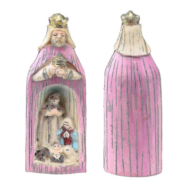 Tre vise mænd julekrybbesæt religiøs julekrybbe stue pejs Welt[D] pink