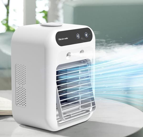 Bærbar mobil aircondition/sprayventilator/desktop USB genopladelig minikøler (D)