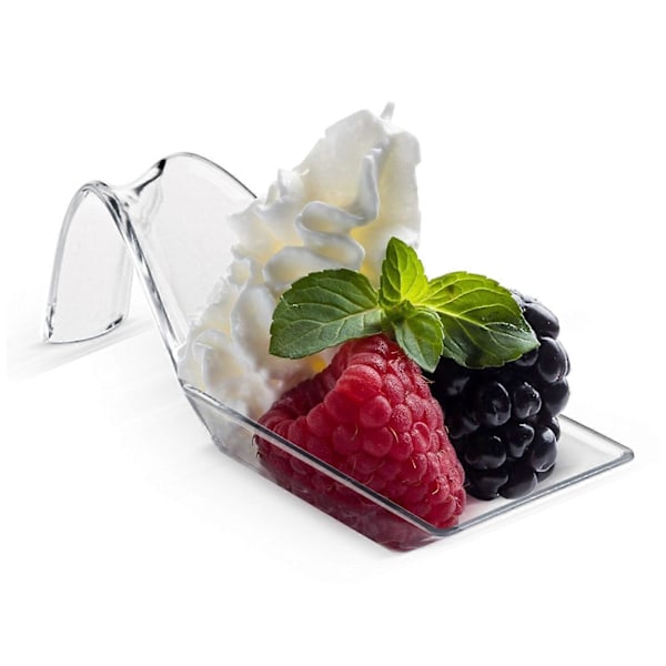 20 st Plast Aptitskedar Genomskinliga Smakskedar Små Catering Dessert[D]