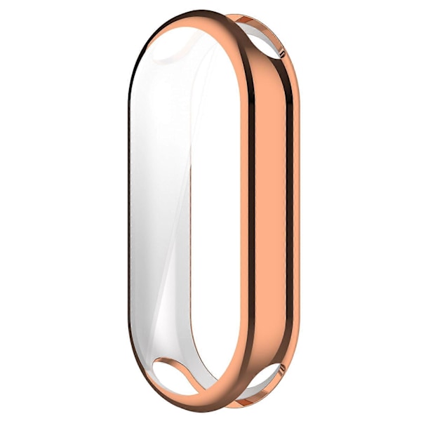 Xiaomi Smart Band 8/Mi Band 9/9 NFC -älykellon galvanoidulle täyssuojakuorelle TPU-kellokehyskotelo [D] Rose Gold