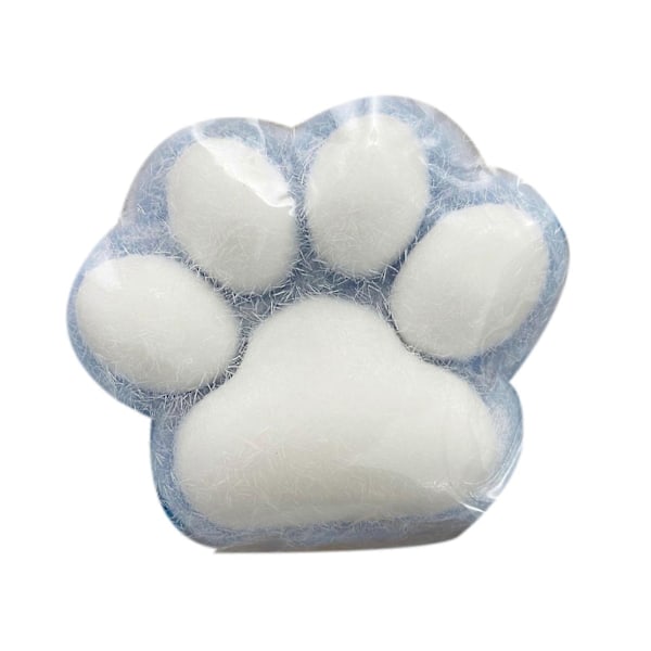 Handgjorda Taba Squishy Stor Katt Tass Silikon Klämleksaker för Stresslindring, Katt Tass Jätte Tass Squishy Sensoriska Leksaker för Ångest & Avkoppling [D] Blue