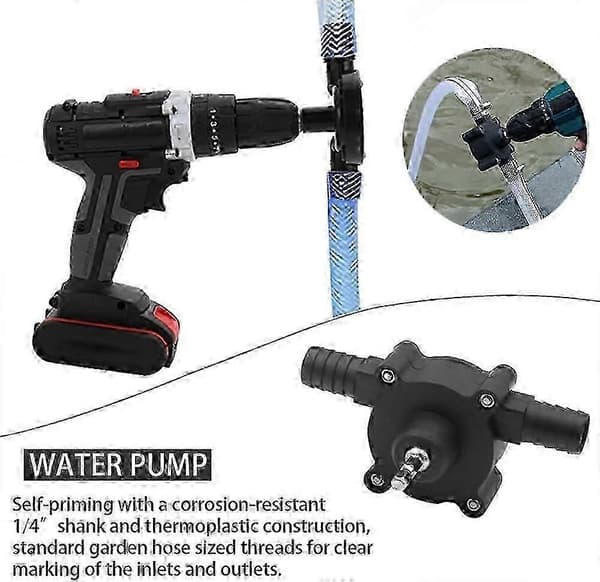 Elektrisk borrpump, vattenpump bärbar självsugande pump hushåll liten vattenpump[D]