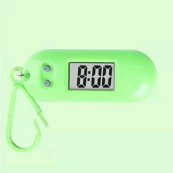 LED Digital Nyckelring Fickur Miniatyrklocka Praktisk Ryggsäck för Studenter Barn Utomhusaktivitet Plast Timer Gul[D] White