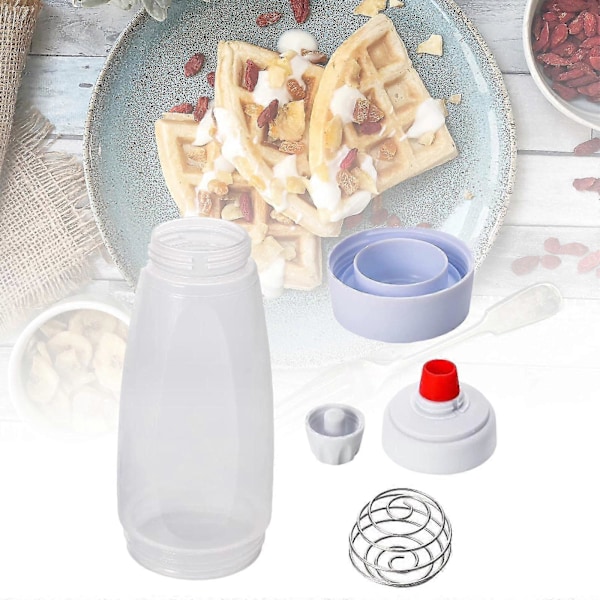 Pannkakssmet Dispenser Smet Mixer Flaska Lätt Grepp Smet Shaker Flaska Hand Smet Dispenser För Pannkakor, Matlagning[D]