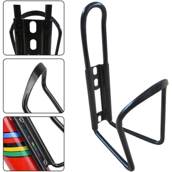 Pulloteline, tukeva ote. Alumiininen pulloteline ulkoiluun. Noir Aluminium