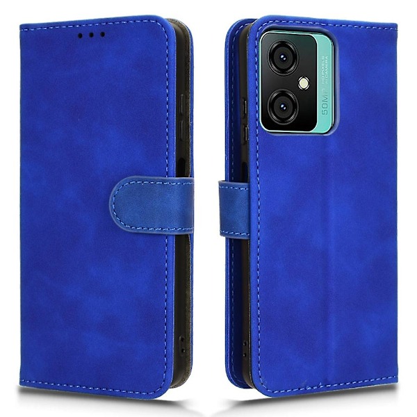 Shockproof-etui for Blackview Oscal C70, Skin-touch PU-lær, Foldbar Stativ, Lommebok, Beskyttende Deksel