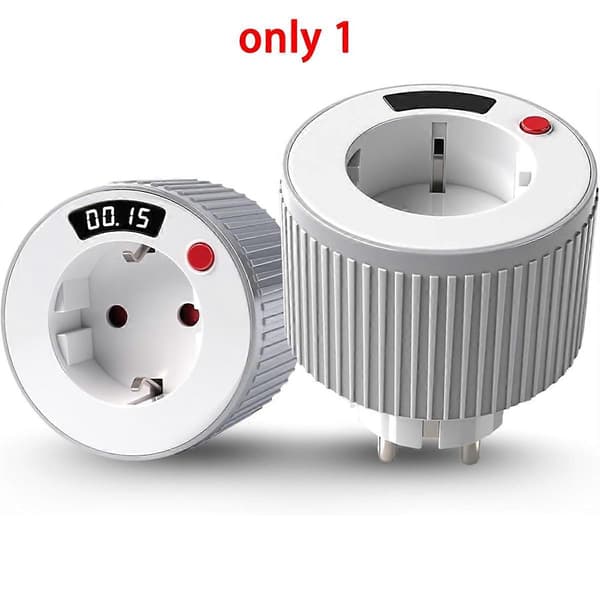Timer Socket, Digital Timer Enkel Strömbrytare Roterande Nedräkningstimer 15 Minuter till 24 Timmar med LED Digital EU-kontakt[D]