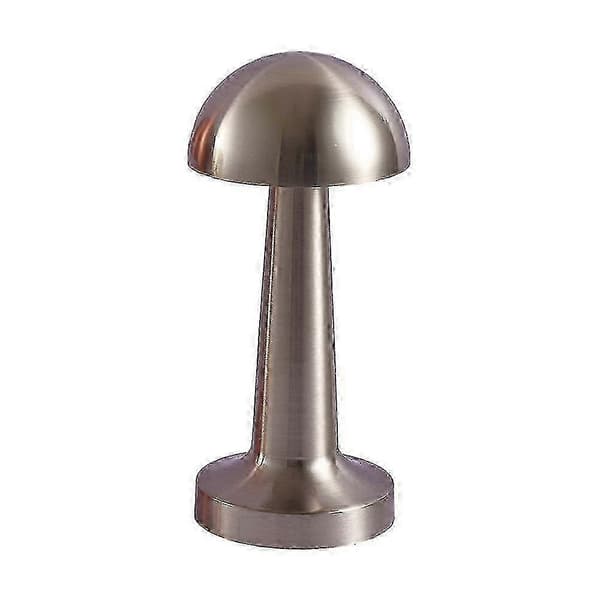 2025 Dumbbel Form Uppladdningsbar Metall LED Bordslampa Touch Sensor Skrivbordslampa Sovrum Restaurang Bar Dekor [D] Silver