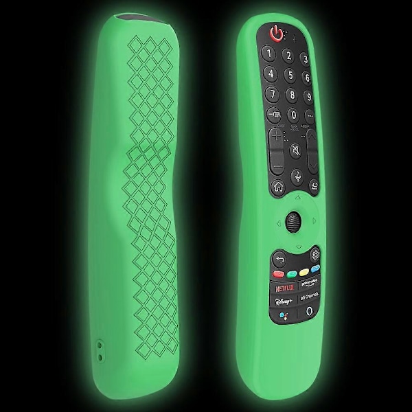 För LG AN-MR21GC/MR21N/21GA Fjärrkontroll Skal Silikon Skyddsfodral - Självlysande Blå[D] Multicolor Luminous Green